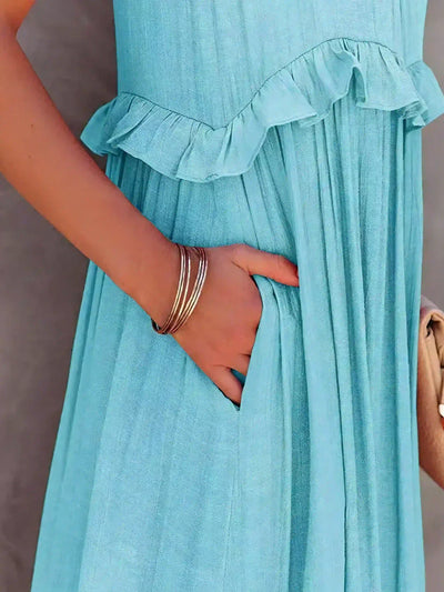 ANNETA | ELEGANT DRESS WITH FRILLS