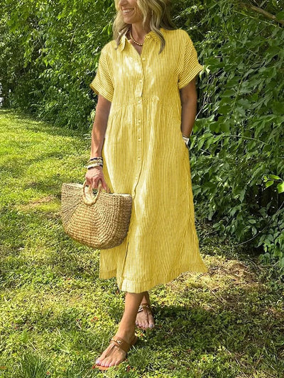 GAYLE | STRIPED DRESS WITH POCKETS