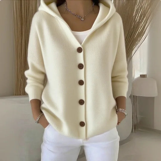 Maison Bennett™ | Soft Cotton Hooded Cardigan