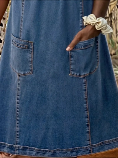 ISEYA | SOFT DENIM-LOOK DRESS