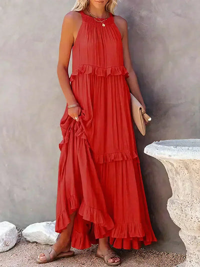ANNETA | ELEGANT DRESS WITH FRILLS