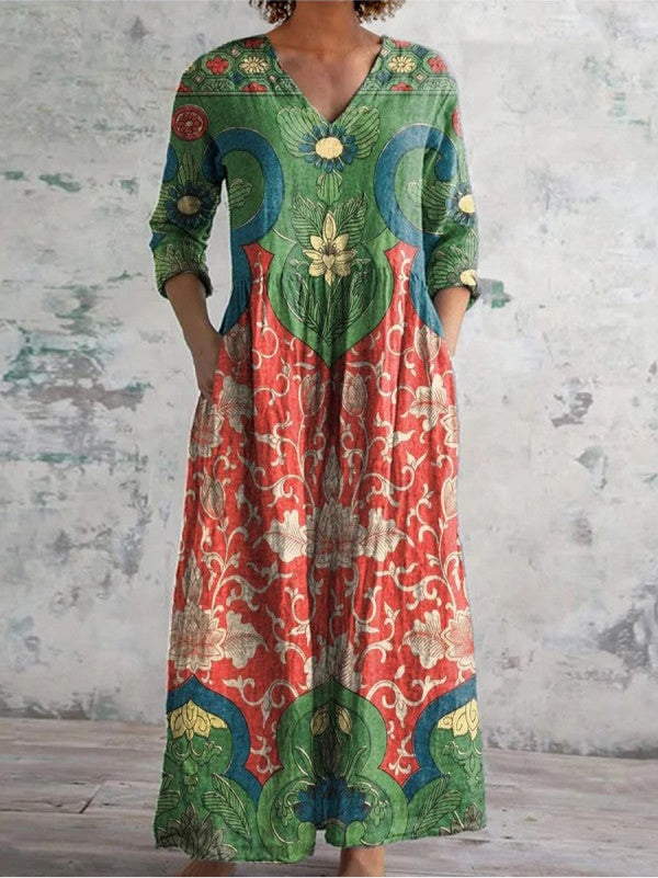 EVIE | VINTAGE LONG FLOWER DRESS
