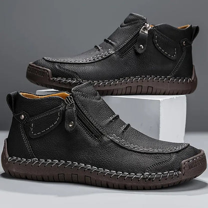 Dumont - Stylish and Orthpedic Men's Zip-Up Shoes
