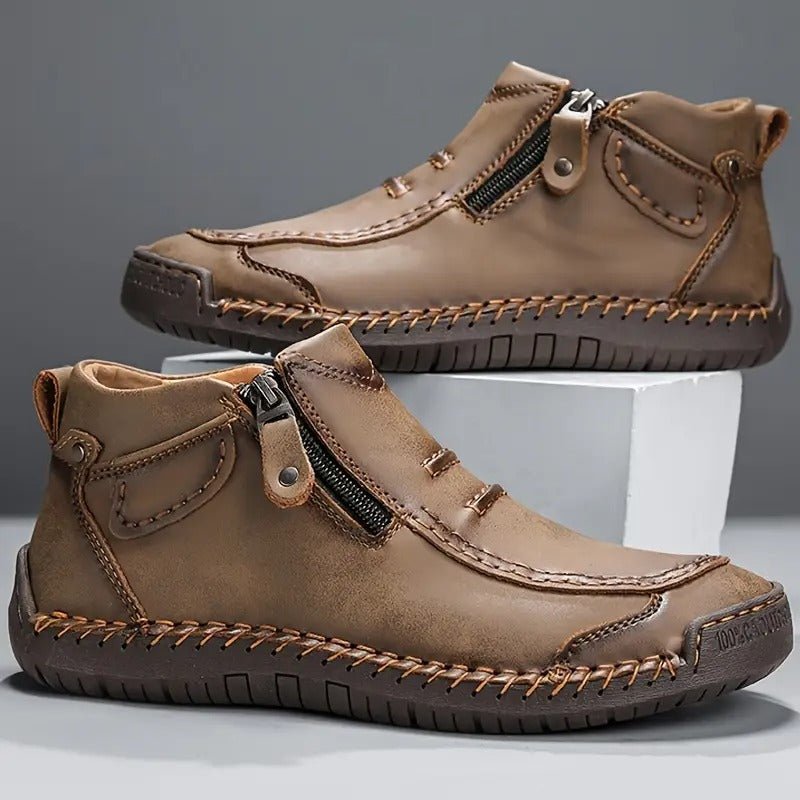 Dumont - Stylish and Orthpedic Men's Zip-Up Shoes