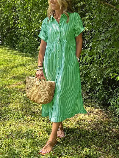 GAYLE | STRIPED DRESS WITH POCKETS