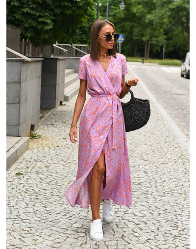 ELVINA | ELEGANT V-NECK DRESS
