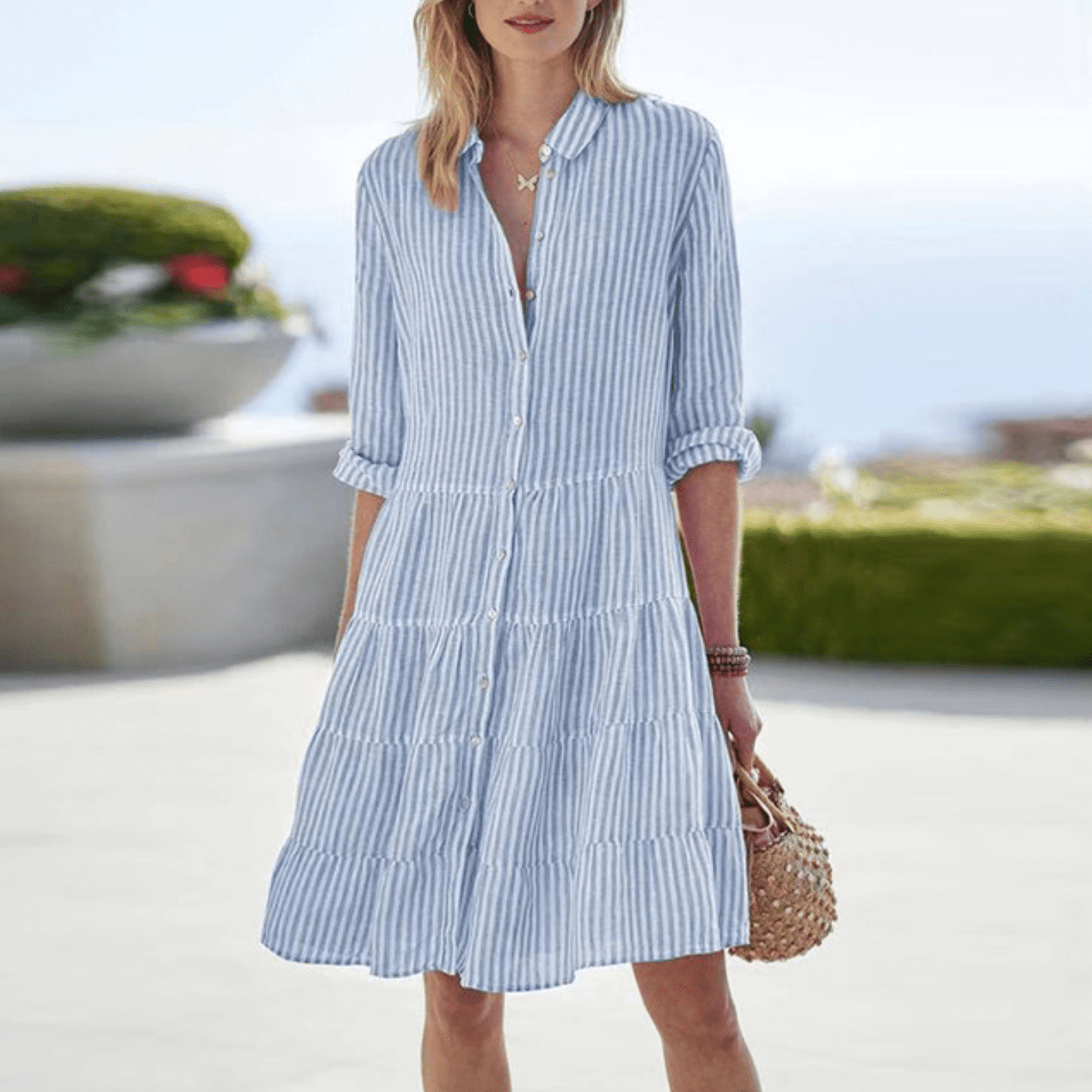 ZARA | BREEZY STRIPED DRESS