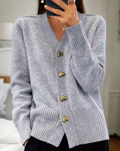 Maison Bennett™  | Elegant Heart Button Cardigan